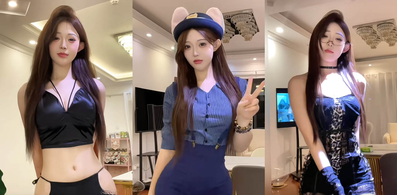 抖音高颜值女网红【柠檬然】付费定制热舞，挑逗舞姿配合魅惑眼神撩人至极